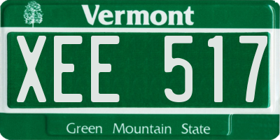 VT license plate XEE517