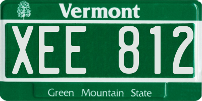 VT license plate XEE812