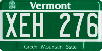 VT license plate XEH276