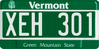 VT license plate XEH301