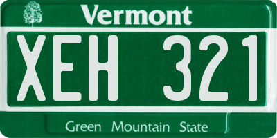 VT license plate XEH321