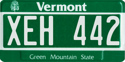 VT license plate XEH442