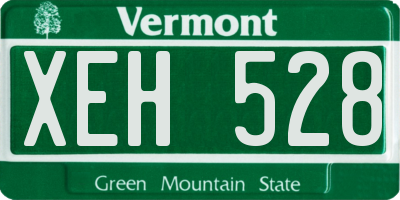 VT license plate XEH528