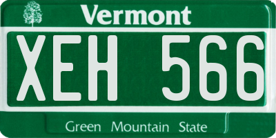 VT license plate XEH566