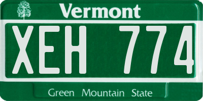VT license plate XEH774