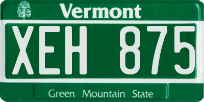 VT license plate XEH875