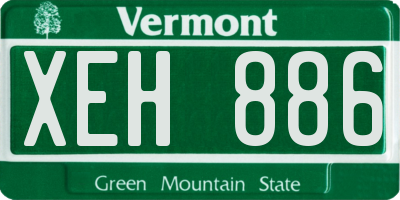 VT license plate XEH886
