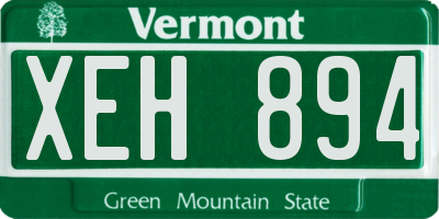 VT license plate XEH894