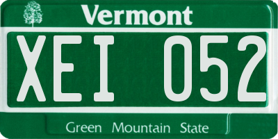 VT license plate XEI052
