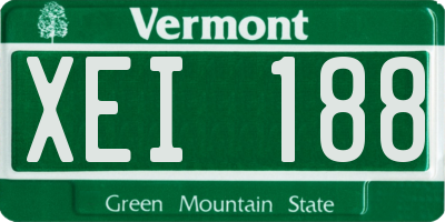 VT license plate XEI188
