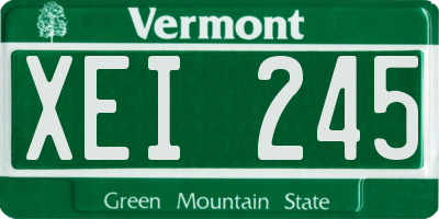 VT license plate XEI245