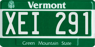 VT license plate XEI291