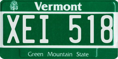 VT license plate XEI518