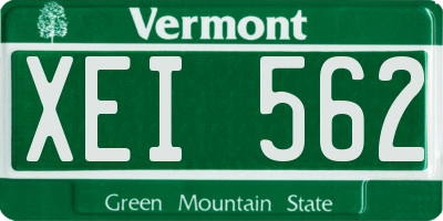 VT license plate XEI562