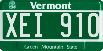 VT license plate XEI910