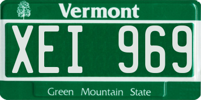 VT license plate XEI969