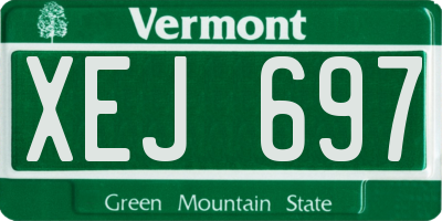 VT license plate XEJ697