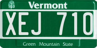 VT license plate XEJ710