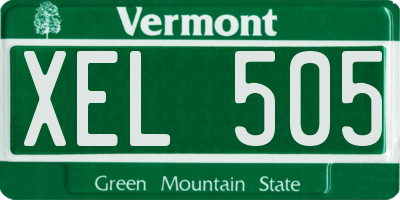 VT license plate XEL505