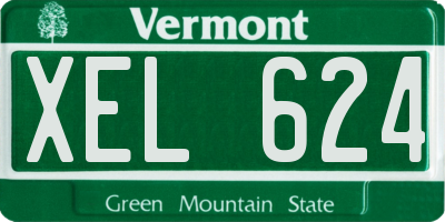 VT license plate XEL624