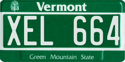 VT license plate XEL664