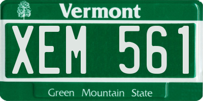 VT license plate XEM561