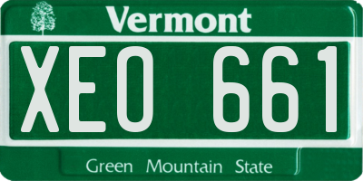 VT license plate XEO661