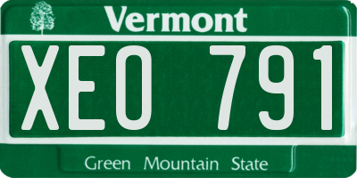 VT license plate XEO791