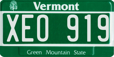 VT license plate XEO919