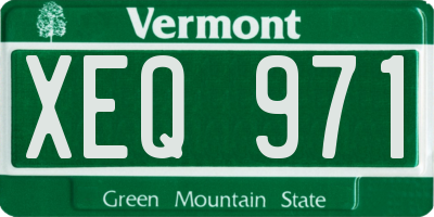 VT license plate XEQ971