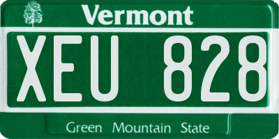VT license plate XEU828