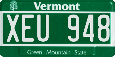 VT license plate XEU948