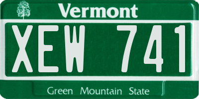 VT license plate XEW741