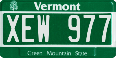 VT license plate XEW977