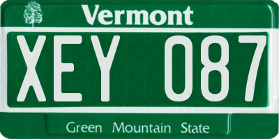 VT license plate XEY087