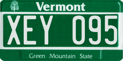 VT license plate XEY095