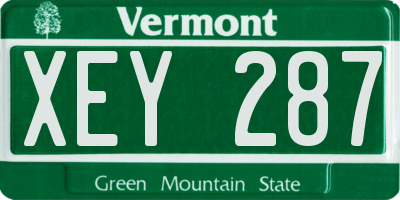 VT license plate XEY287