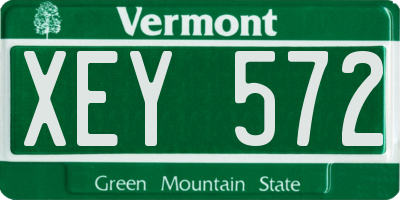 VT license plate XEY572