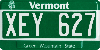 VT license plate XEY627