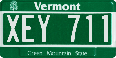 VT license plate XEY711