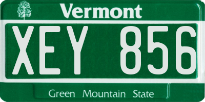 VT license plate XEY856