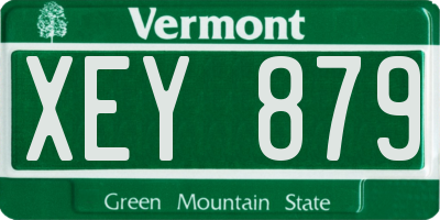 VT license plate XEY879