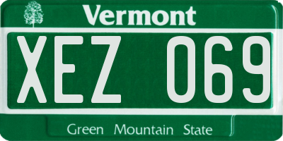 VT license plate XEZ069