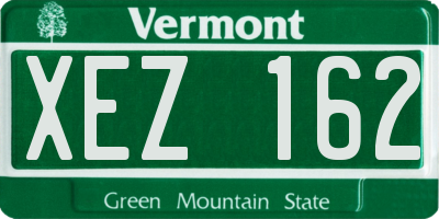 VT license plate XEZ162