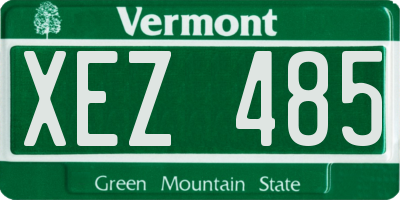 VT license plate XEZ485