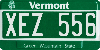 VT license plate XEZ556
