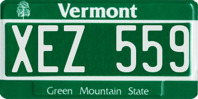VT license plate XEZ559