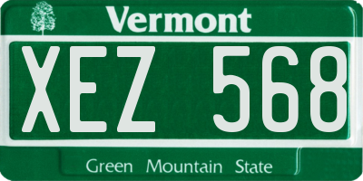 VT license plate XEZ568