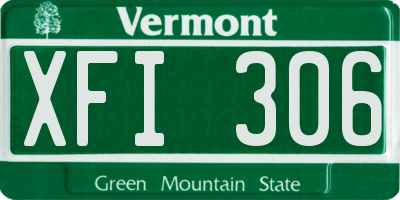 VT license plate XFI306