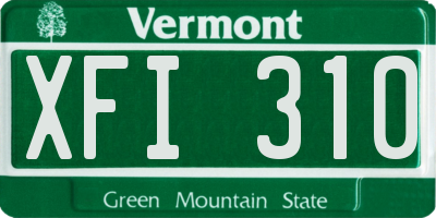 VT license plate XFI310